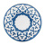 Тарелка Бирюзовая Пахта, Turon Porcelain, с золотом, Ø 24 см
