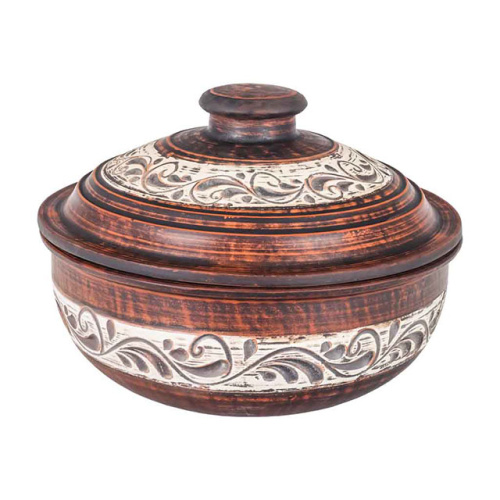 Жаровня средняя "Славянская Керамика", Крышка Ангоб, 2.5 л