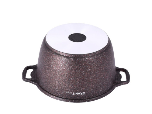 Кастрюля 6 л с антипригарным покрытием со стеклянной крышкой, Kukmara (Granit Ultra Red), кга62а