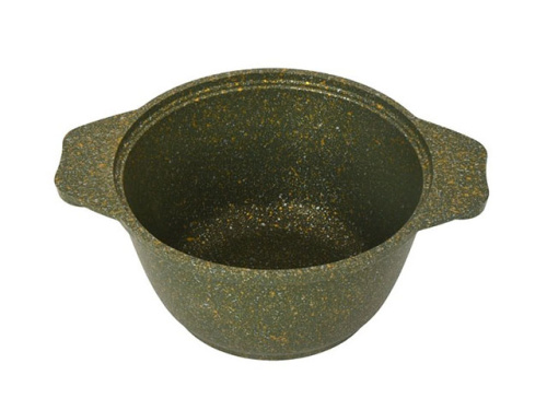 Кастрюля 1 л с антипригарным покрытием со стеклянной крышкой, Kukmara (Trendy style malachite), к11tsml