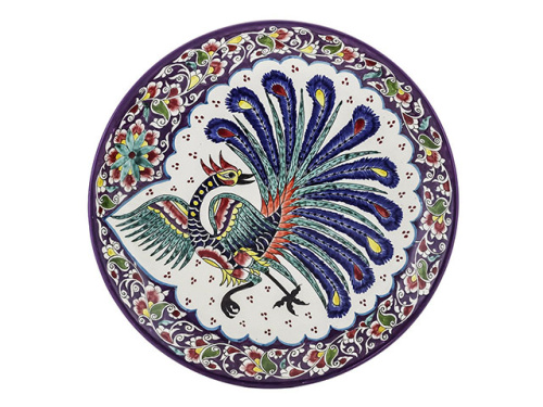 Блюдо Ляган "Риштанская керамика", Жар-Птица, Ø 38 см
