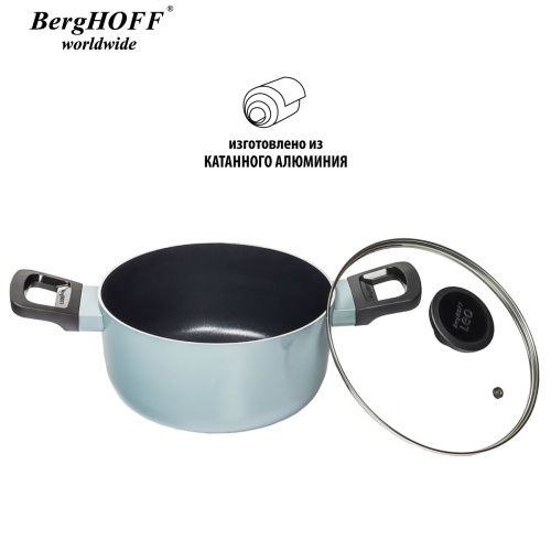 Кастрюля со стеклянной крышкой BergHOFF Leo Slate, 2.9 л