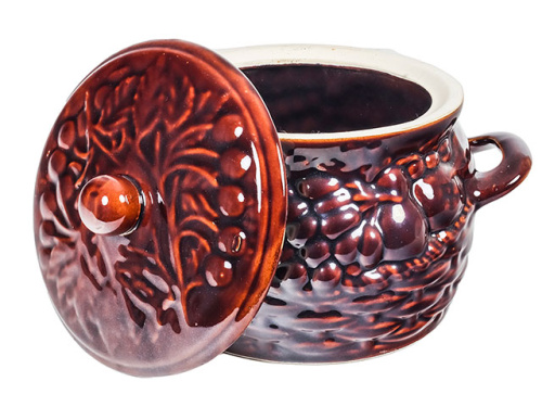 Супник "Славянская Керамика", Весна коричневый глянцевый, 3 л