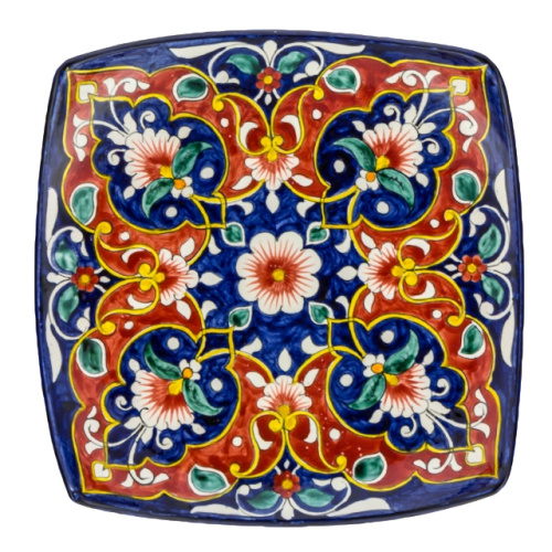 Блюдо Ляган "Риштанская керамика", Квадратный, Ø 31 см