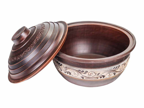 Жаровня большая "Славянская Керамика", Беленная, 4 л