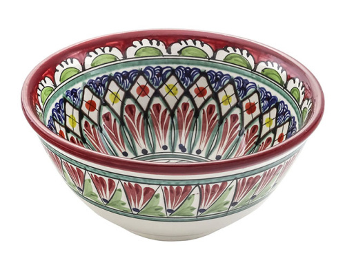 Коса "Риштанская керамика", Красная, Ø 15.5 см