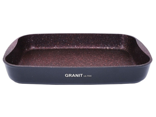 Противень с антипригарным покрытием 33.5x22x5.5 см, Kukmara (Granit Ultra Red), пга01а 