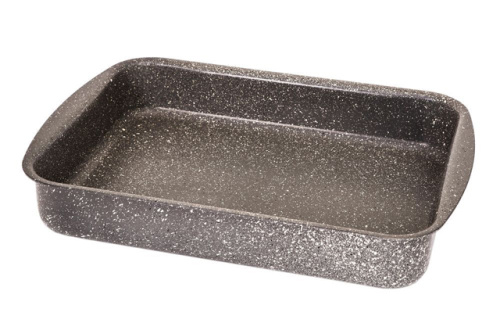 Противень с антипригарным покрытием 33.5х22х5.5 см, Kukmara (Кофейный мрамор), пмк01а
