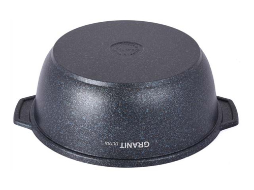 Кастрюля-жаровня 4 л с антипригарным покрытием со стеклянной крышкой, Kukmara (Granit Ultra Blue), жгг41а