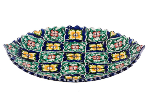 Блюдо Ляган "Риштанская керамика", овальный, 41 см