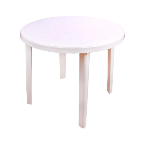 Стол садовый круглый Альтернатива М2664, (белый), 90х90х75