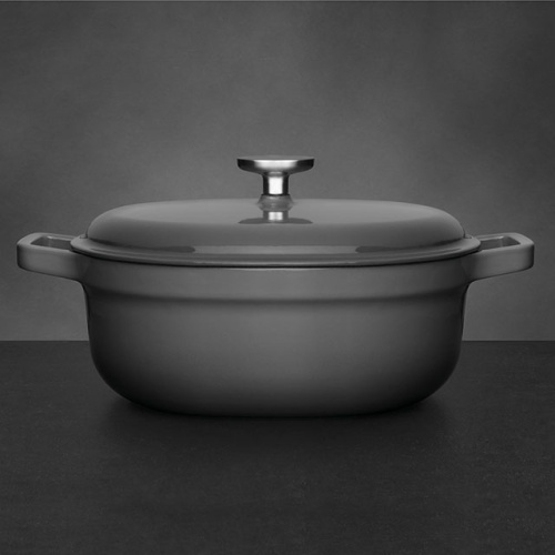 Кастрюля чугунная овальная с крышкой BergHOFF Gem, 4.1 л