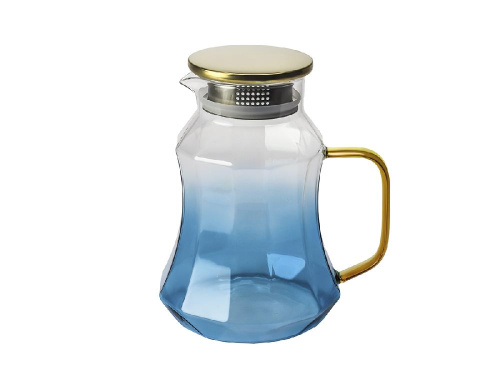 Кувшин стеклянный PLOVER с металлической крышкой-фильтром, 1.6 л