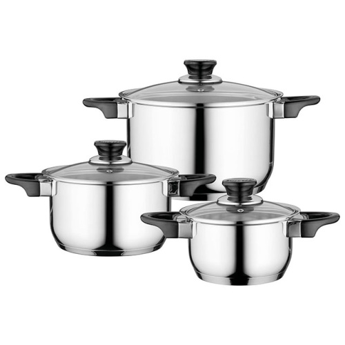 Набор посуды BergHOFF Gourmet, нержавеющая сталь, 6 предметов