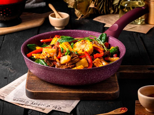 Сковорода 22 см с антипригарным покрытием, Kukmara (Trendy style mystery), 220tsm