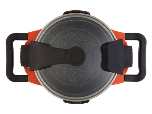 Кастрюля со стеклянной крышкой BergHOFF Virgo Orange, 1.5 л