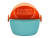 Дуршлаг с миской 2 в 1 круглый, пластиковый, 2 л, бирюзовый/оранжевый