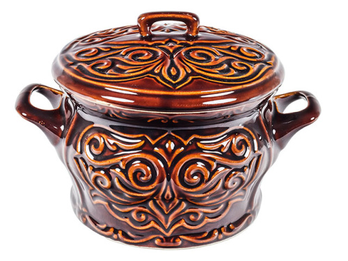 Супник "Славянская Керамика", Орнамент коричневый глянцевый, 3 л