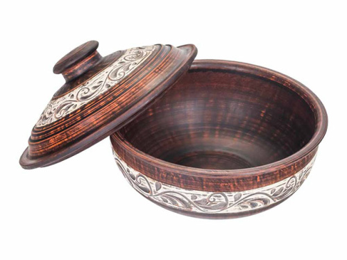 Жаровня средняя "Славянская Керамика", Крышка Ангоб, 2.5 л