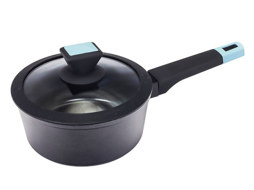 Ковш с антипригарным покрытием со стеклянной крышкой PLOVER, 18 см