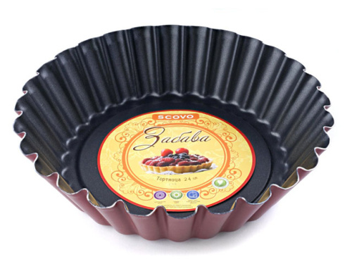 Тортница Забава, SCOVO, RZ-052, Бордовый, 24 см