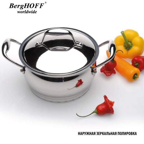 Кастрюля с крышкой BergHOFF Zeno Essentials, 1.8 л Кастрюля с крышкой BergHOFF Zeno Essentials, 1.8 л
