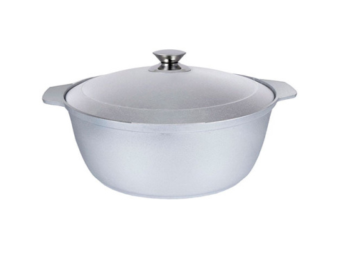 Кастрюля-жаровня 5 л алюминиевая литая с крышкой, Kukmara, ж518