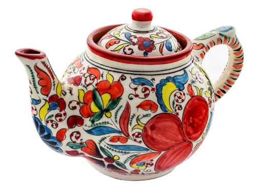 Набор чайный "Риштанская керамика", Турецкий стиль, белый, 10 предметов