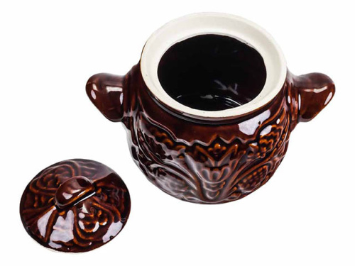 Горшок для запекания "Славянская Керамика", Резной, 0.6 л, 6 шт