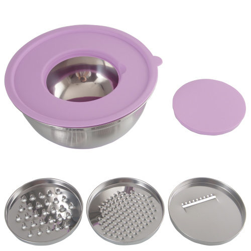 Миска с крышкой универсальная 3 л с крышкой, 3 терки