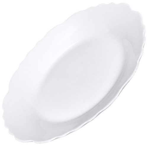 Тарелка "Turon porcelain", рифленый край, фарфор, Ø 16 см