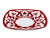 Тарелка квадрат Красная Пахта, Turon Porcelain, Ø 21.5 см