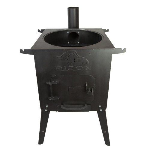 Печь варочно-отопительная "Бизон", 36 см (без полок и колец)