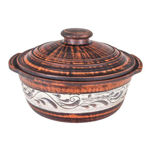 Жаровня с ручками "Славянская Керамика", Ангоб, 2 л