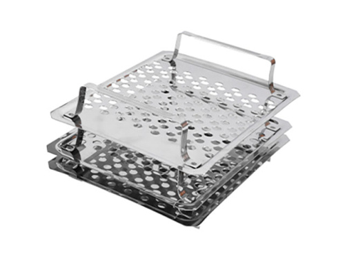 Коптильня двухъярусная 50х30х30 см из нержавеющей стали, Kukmara кн23