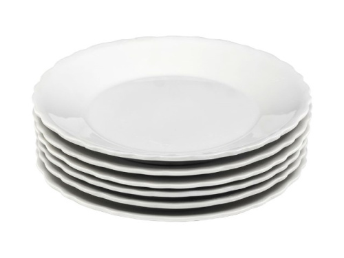 Набор тарелок 6 штук "Turon porcelain", рефленый край, Ø 17,5 см