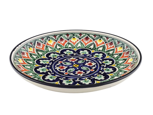 Блюдо Ляган "Риштанская керамика", Коракалам, диаметр 28 см RSN020