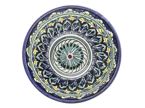 Коса "Риштанская керамика", Синяя, Ø 15.5 см