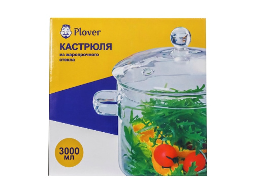 Кастрюля бульонная для лапши со стеклянной крышкой, 3 л