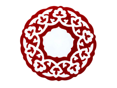 Тарелка рифленый край Красная Пахта, Turon Porcelain, Ø 16 см