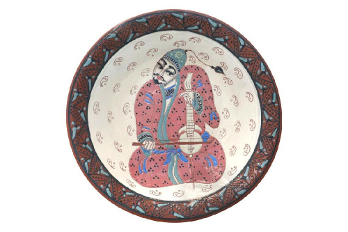 Ляган "Музыкант", Узбекистан, керамика, диаметр 28 см Ляган "Музыкант", Узбекистан, керамика, диаметр 28 см