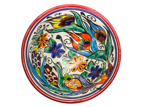 Пиала Риштанская Керамика Турецкий стиль красная 11 см