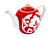 Чайник Красная Пахта, Turon Porcelain, с золотом, 0.8 л