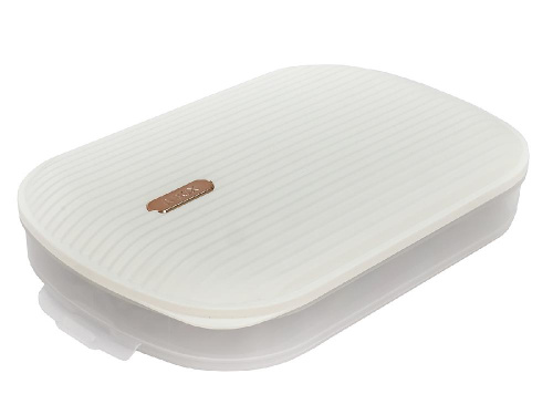 Контейнер с крышкой для хранения и заморозки продуктов на 1 секцию, 32х22х6 см, белый