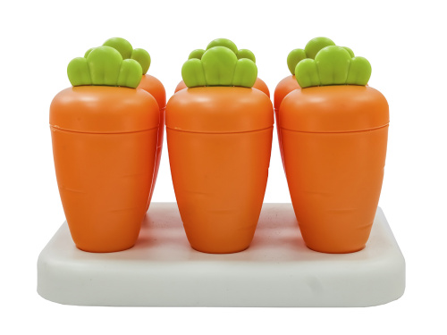 Форма для мороженого на подставке "Морковка", 18х12х12 см, 6 ячеек