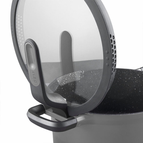 Кастрюля со стеклянной крышкой BergHOFF Gem grey, 1.5 л