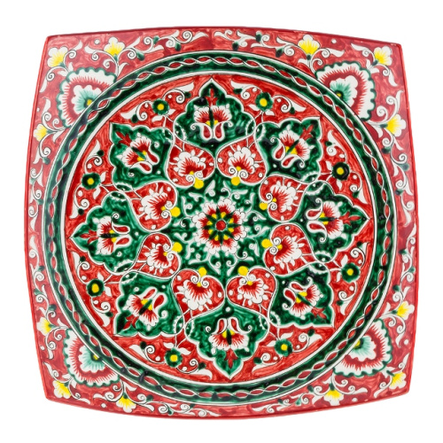 Блюдо Ляган квадратный "Риштанская керамика", Ø 41 см RS35 