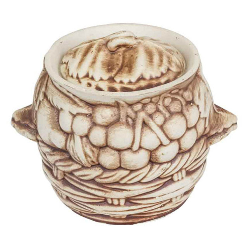 Набор супник 3 л + 4 горшка 0.6 л "Славянская Керамика", Виноград, белый