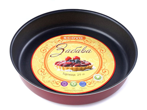 Тортница Забава, SCOVO, RZ-053, Бордовый, 26 см