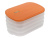 Контейнер с крышкой для хранения и заморозки продуктов на 4 секции, 32х22х16 см, оранжевый Контейнер с крышкой для хранения и заморозки продуктов на 4 секции, 32х22х16 см, оранжевый